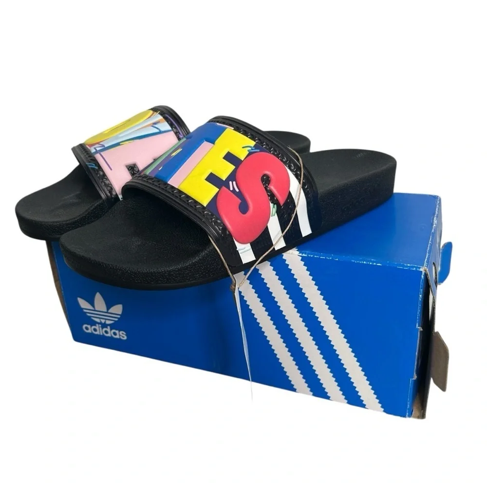 ADIDAS X Kris Andrew Pride Adilette Slide Sandals GX6389 Men's Size 9 LGBTQ